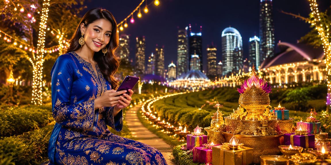 Pengguna Selangor menggunakan telefon bimbit untuk mengakses platform taruhan dalam baju kurung